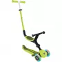 GLOBBER Go-Up Active Lights 3-in-1 Convertible Kick Scooter, Adjustable Height, LED Wheels, Lime