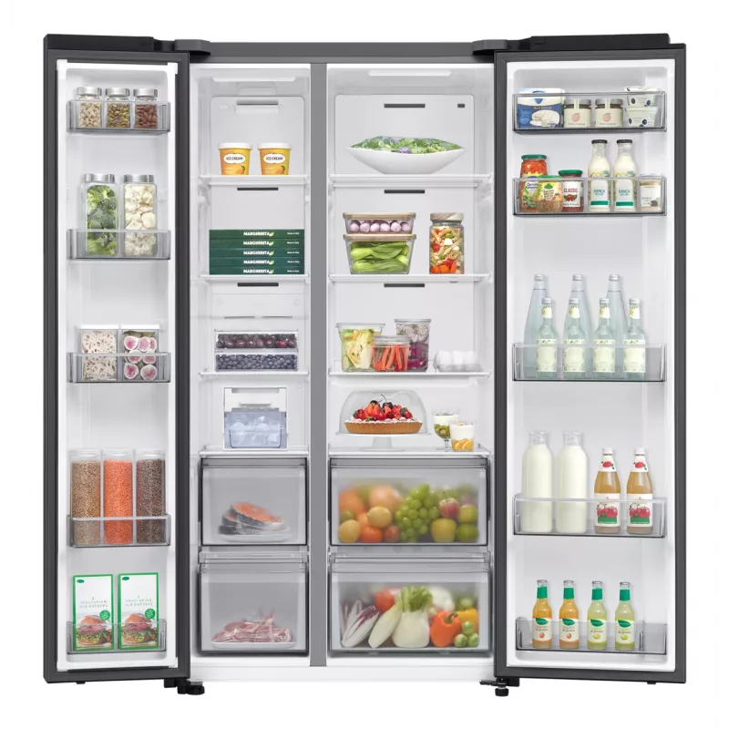 Samsung Series 6 RS70F65QEF side-by-side refrigerator Freestanding 659 L Black