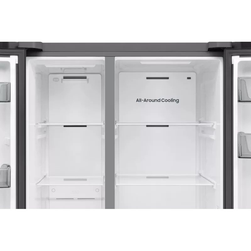 Samsung Series 6 RS70F65QEF side-by-side refrigerator Freestanding 659 L Black