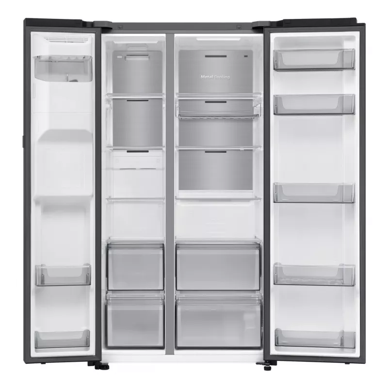 Samsung RS80F64KEF side-by-side refrigerator Freestanding 640 L Black