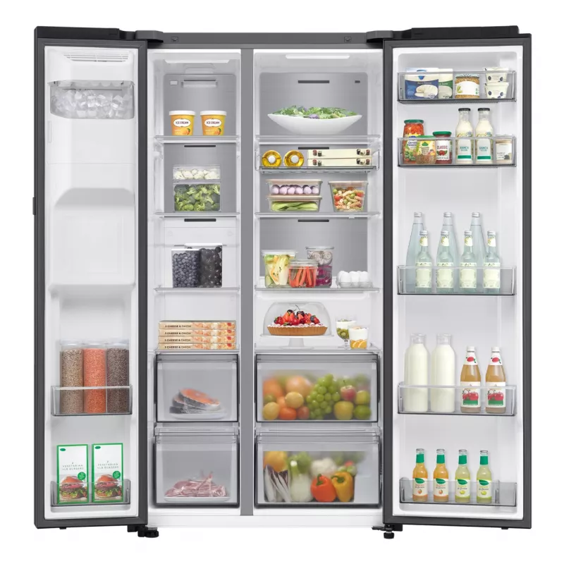 Samsung RS80F64KEF side-by-side refrigerator Freestanding 640 L Black