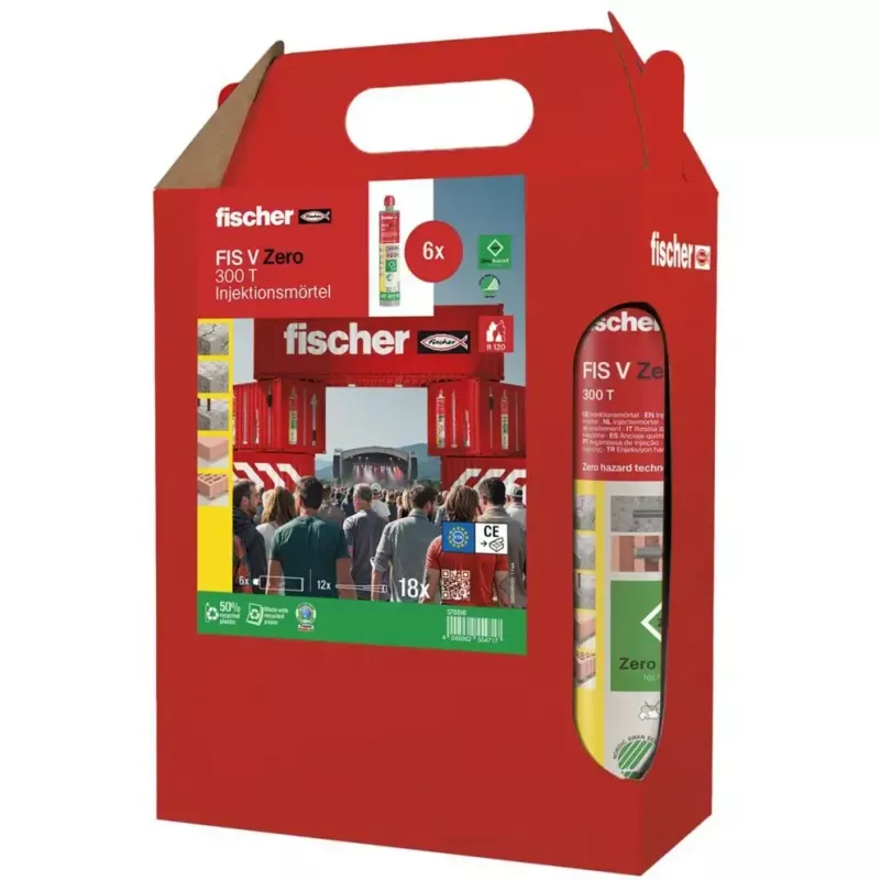 Injection mortar FISCHER FIS V Zero 300 T, 6 × 300 ml cartridges (green)