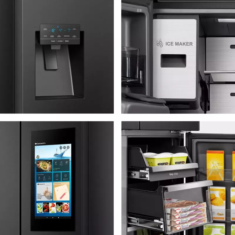 Hisense Cross door refrigerator RQ760N4IFE – Freestanding multi-door, 577 L total capacity, Black