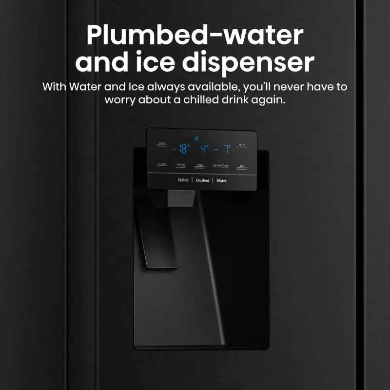 Hisense Cross door refrigerator RQ760N4IFE – Freestanding multi-door, 577 L total capacity, Black