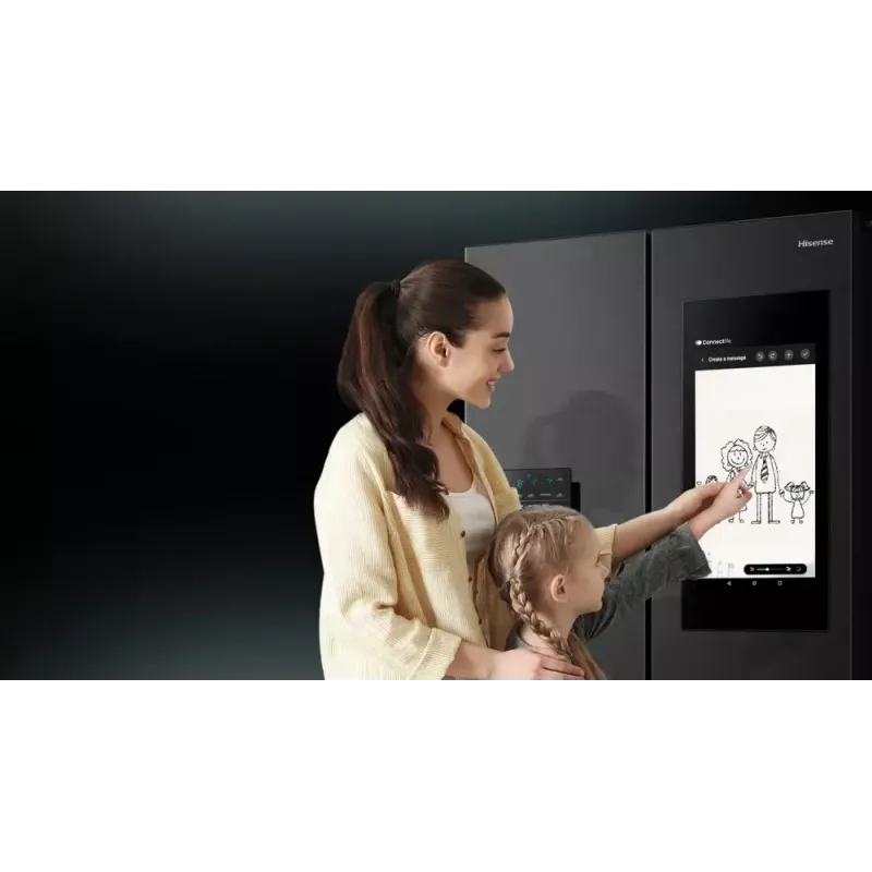 Hisense Cross door refrigerator RQ760N4IFE – Freestanding multi-door, 577 L total capacity, Black