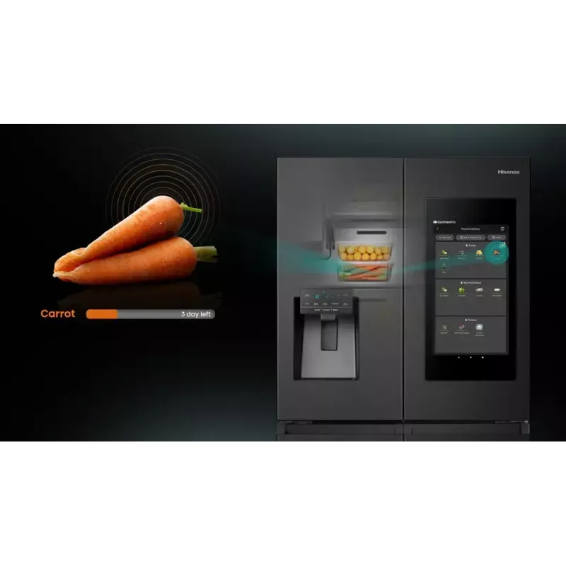 Hisense Cross door refrigerator RQ760N4IFE – Freestanding multi-door, 577 L total capacity, Black