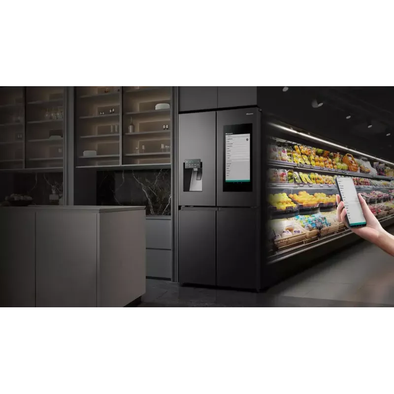 Hisense Cross door refrigerator RQ760N4IFE – Freestanding multi-door, 577 L total capacity, Black
