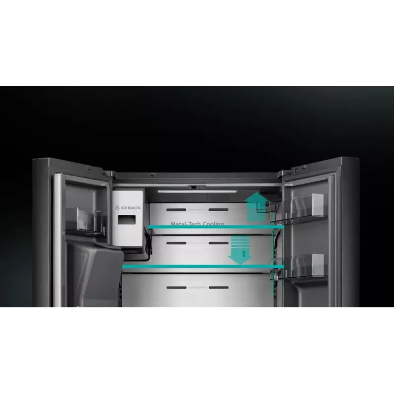 Hisense Cross door refrigerator RQ760N4IFE – Freestanding multi-door, 577 L total capacity, Black