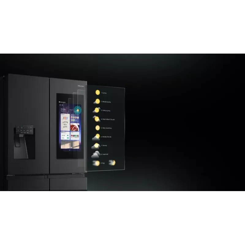 Hisense Cross door refrigerator RQ760N4IFE – Freestanding multi-door, 577 L total capacity, Black