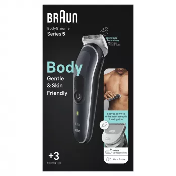 Braun BodyGroomer Body groomer 5 BG5340, with SkinShield technology and 2 attachments