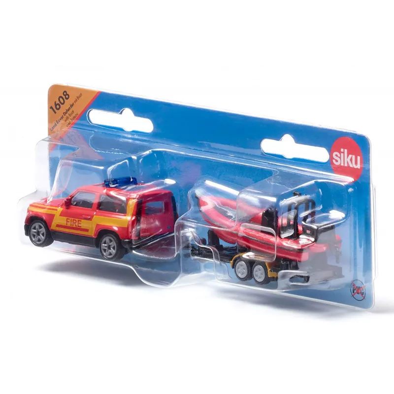 Siku Land Rover Defender with boat SUV model Preassembled