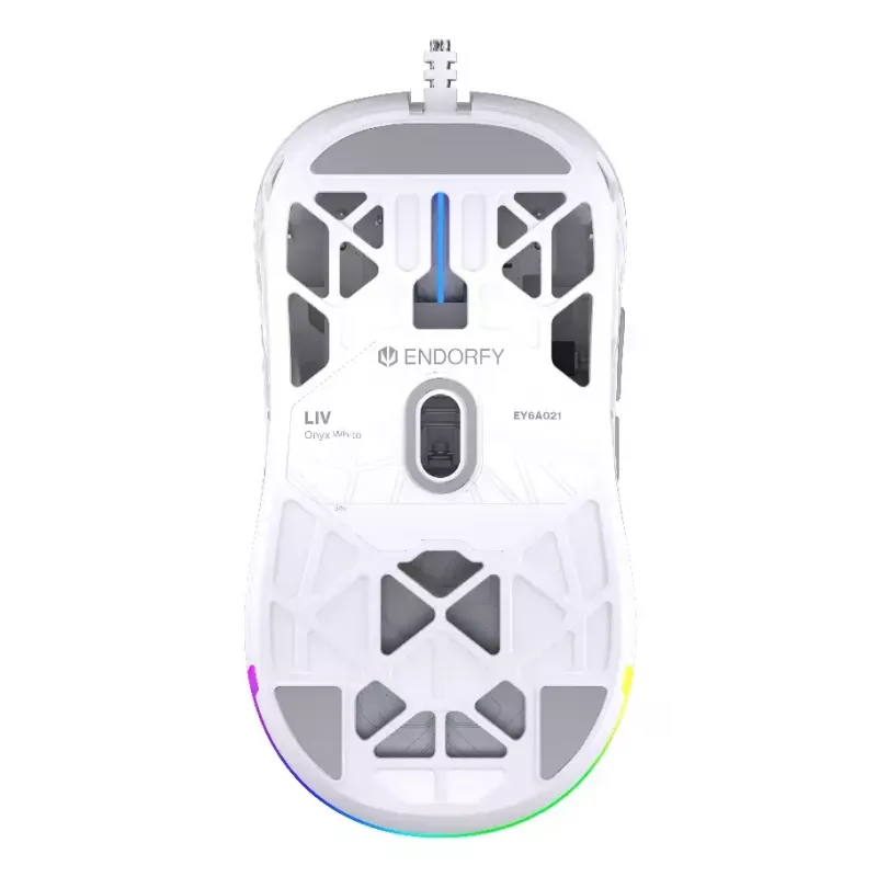 Wired gaming mouse ENDORFY LIV Onyx White — ambidextrous, optical 12000 DPI, 6 buttons, 1.8 m cable