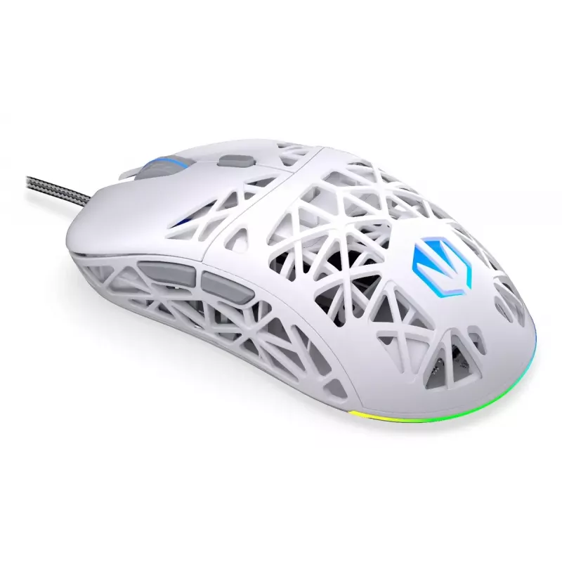 Wired gaming mouse ENDORFY LIV Onyx White — ambidextrous, optical 12000 DPI, 6 buttons, 1.8 m cable