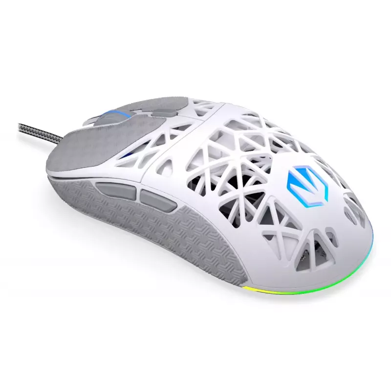 Wired gaming mouse ENDORFY LIV Onyx White — ambidextrous, optical 12000 DPI, 6 buttons, 1.8 m cable