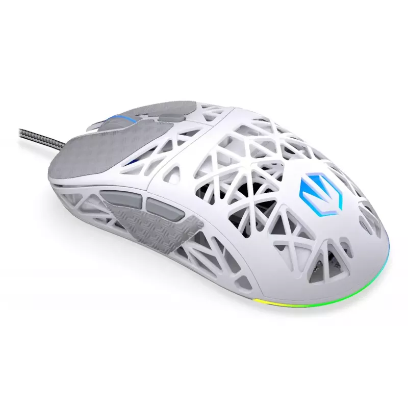 Wired gaming mouse ENDORFY LIV Onyx White — ambidextrous, optical 12000 DPI, 6 buttons, 1.8 m cable