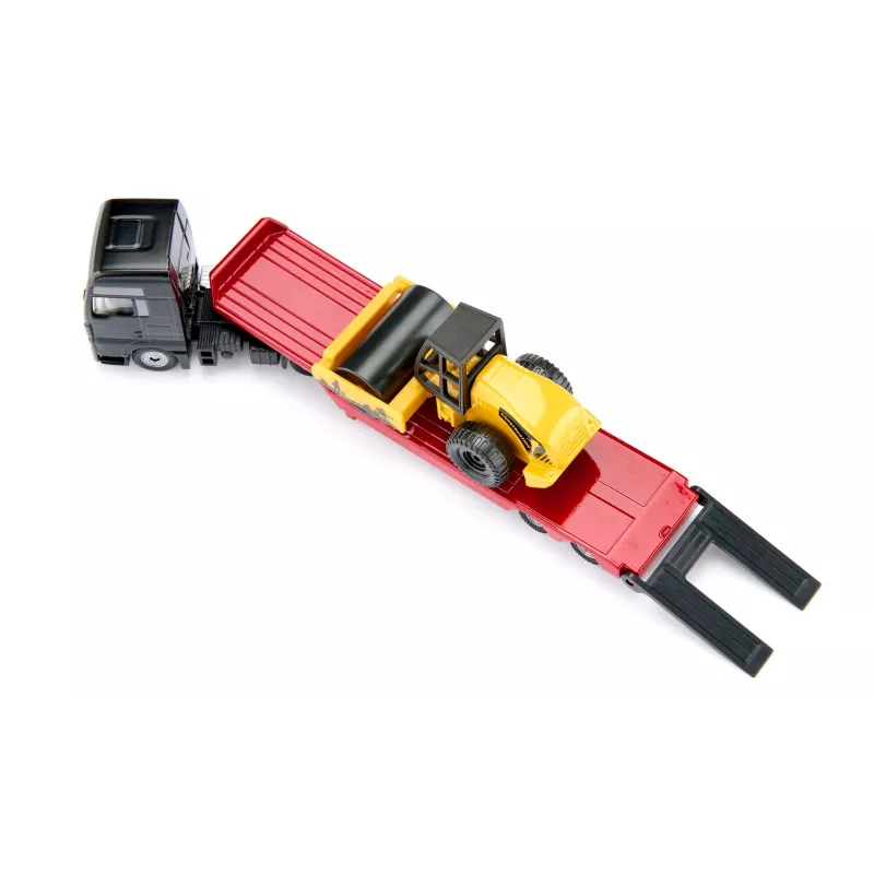 Siku MAN truck with road roller, Truck/Trailer model, 1:87, MAN, Boy/Girl, Metal, Plastic, Red, Yellow
