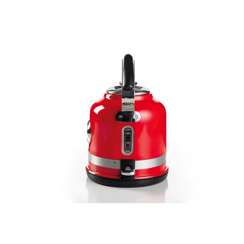 Ariete 2854 Moderna Electric Kettle, 2000 W, 1.7 L Capacity, 360° Cordless, Automatic Shut-off System, Removable Filter, Visible Water Level, Thermometer, red