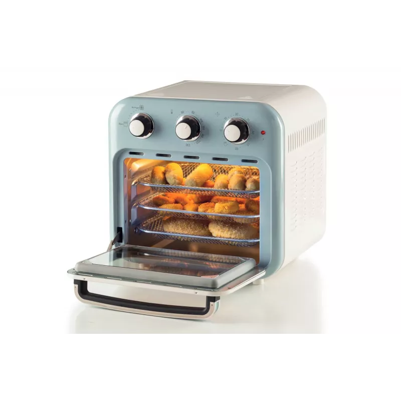 Ariete 4632 Air fryer and oven Vintage, 1400W, 2in1, Capacity 16L, Accessories included, Timer 60 minutes, Double glass, blue