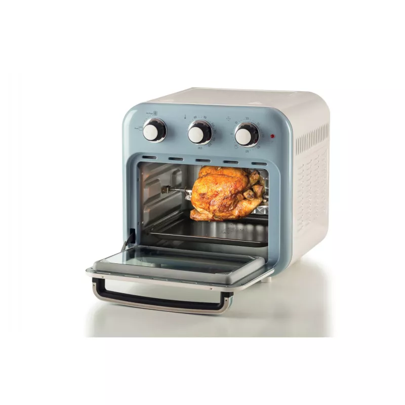 Ariete 4632 Air fryer and oven Vintage, 1400W, 2in1, Capacity 16L, Accessories included, Timer 60 minutes, Double glass, blue