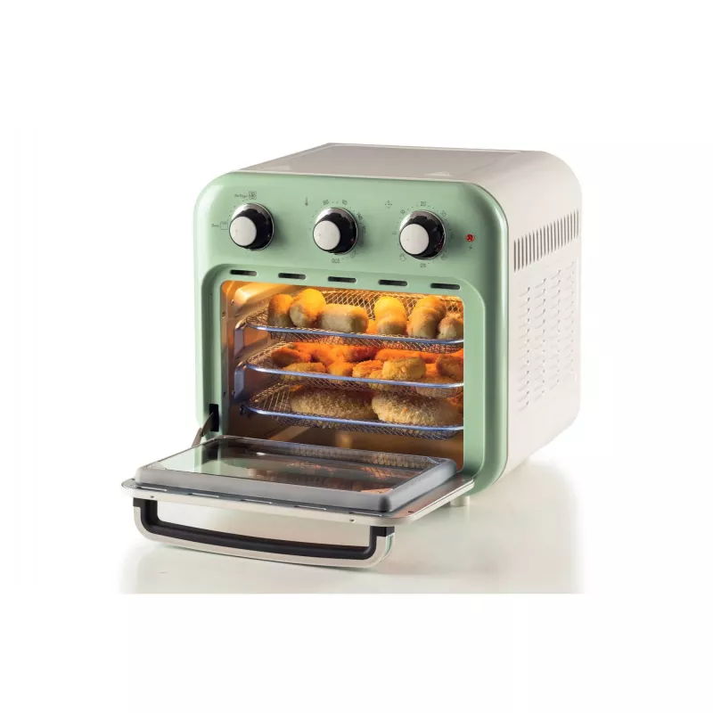 Ariete 4632 Air fryer and oven Vintage, 1400W, 2in1, Capacity 16L, Accessories included, Timer 60 minutes, Double glass, Green