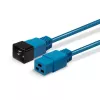 Lindy 2m IEC C19 to C20 Extension Cable, Blue, 2 m, C19 coupler, C20 coupler, 250 V, 16 A