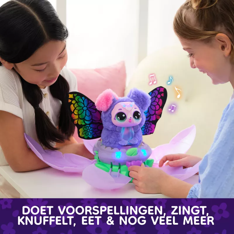 Hatchimals Bloomables by , Kittyfly Surprise Toy, Interactive Plush with Repeat Double Reveal, over 100 Sounds and Reactions for Pretend Play (Styles Vary), Electronic Pets for Kids Ages 5 and up
