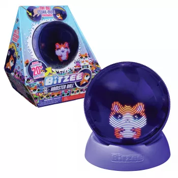 Interactive Hamster Ball Toy Spinmaster Bitzee with 20+ Digital Hamsters, Rolls and Reacts to Touch, AA Battery, Multicolour