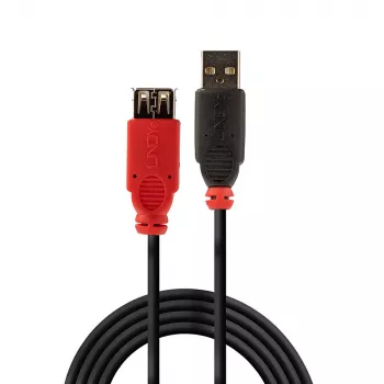 Lindy 5m USB 2.0 Active Extension Slim, 5 m, USB A, USB A, USB 2.0, 0.48 Gbit/s, Black