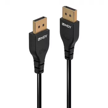 Lindy 1m Slim DisplayPort 1.4 Cable, 1 m, DisplayPort, DisplayPort, Male, Male, 7680 x 4320 pixels