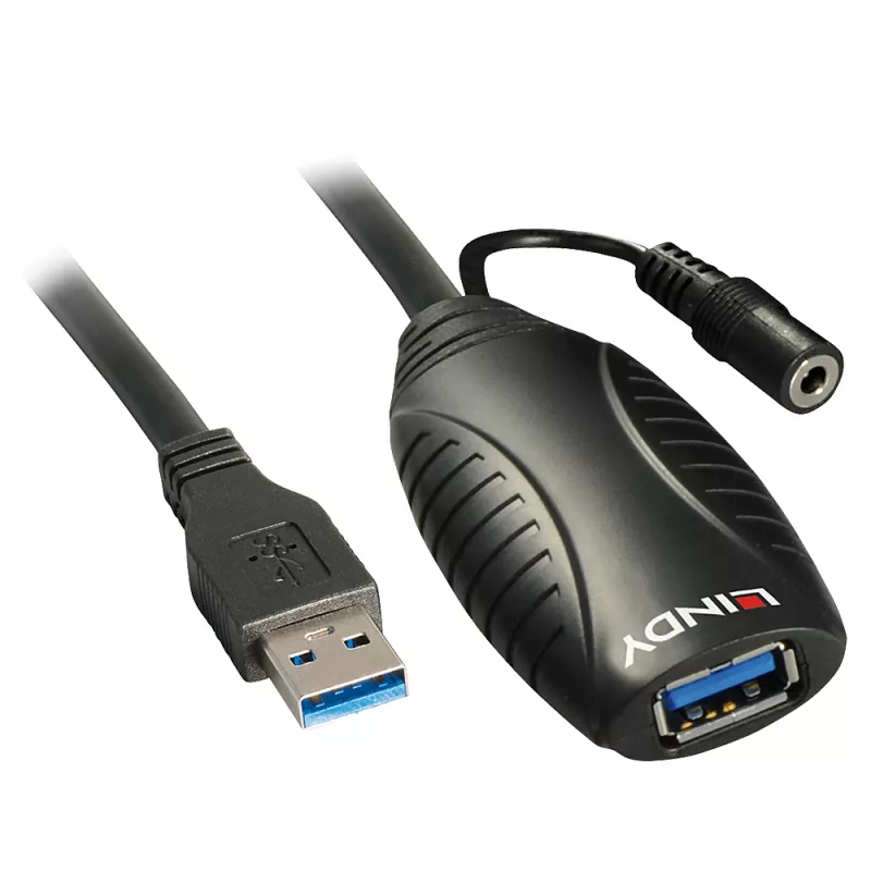 USB Extension Cable Lindy 15m USB 3.0 Active Extension