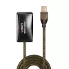 Lindy 10m USB 2.0 Active Extension Hub, USB 2.0, USB 2.0, 480 Mbit/s, Grey, 28/24, 10 m