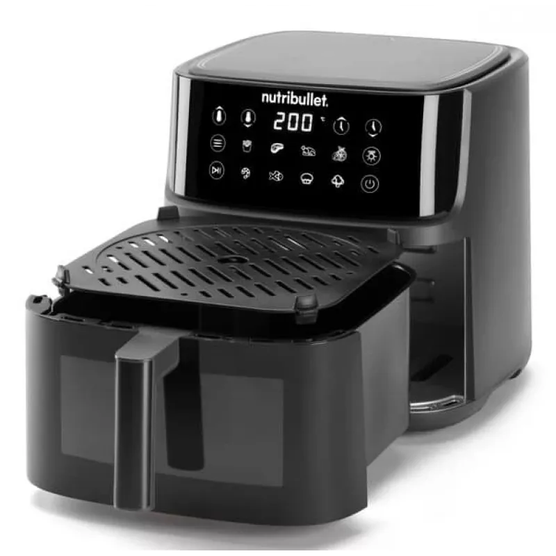 NutriBullet CrispLite Vision Single 8 L Stand-alone 2000 W Hot air fryer Black