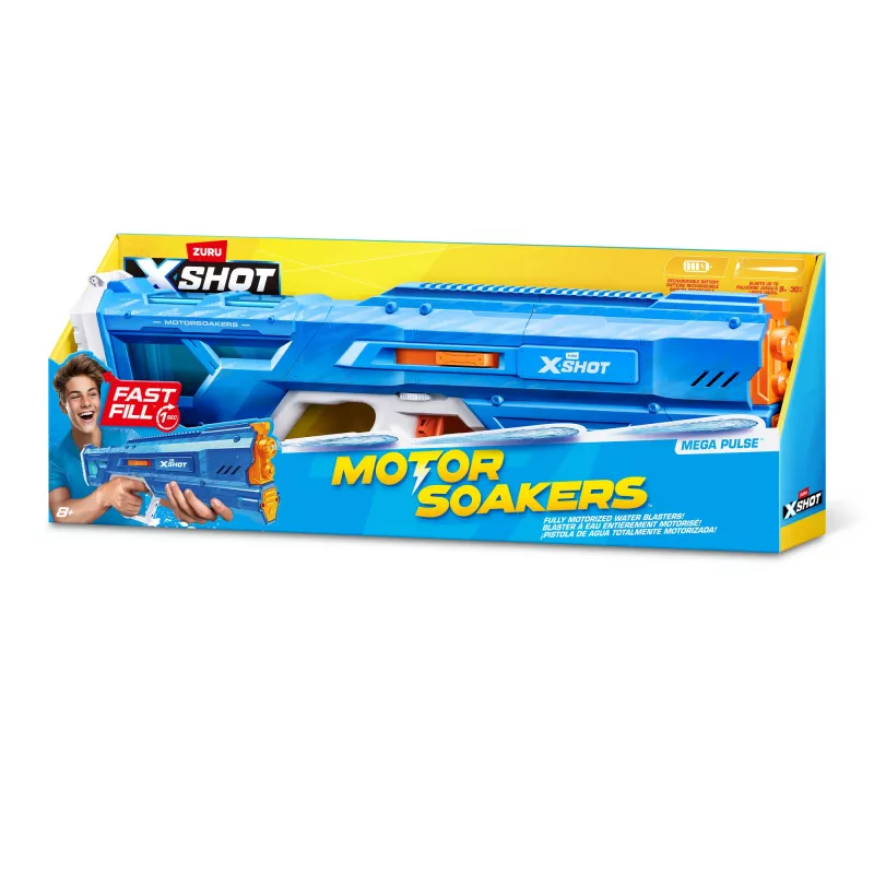 Zuru water blaster Mega Pulse Motor Soaker XSHOT — battery-powered motorized water blaster (model 118159)