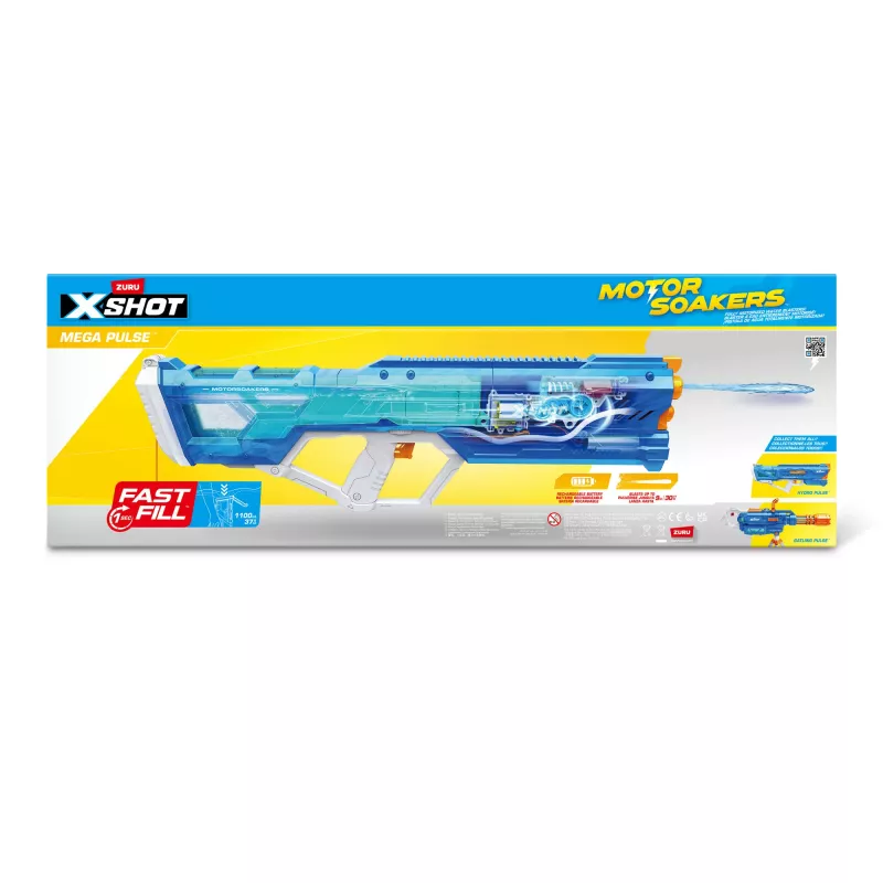 Zuru water blaster Mega Pulse Motor Soaker XSHOT — battery-powered motorized water blaster (model 118159)