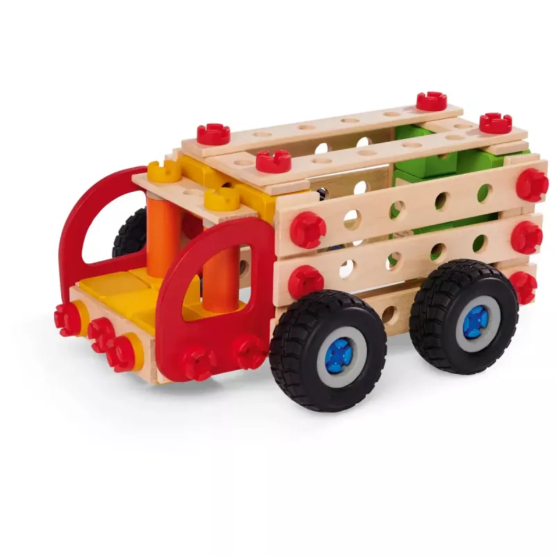Construction toy set Simba-Dickie Eichhorn Constructor Trucks — 135 pieces, vehicle and block elements for building