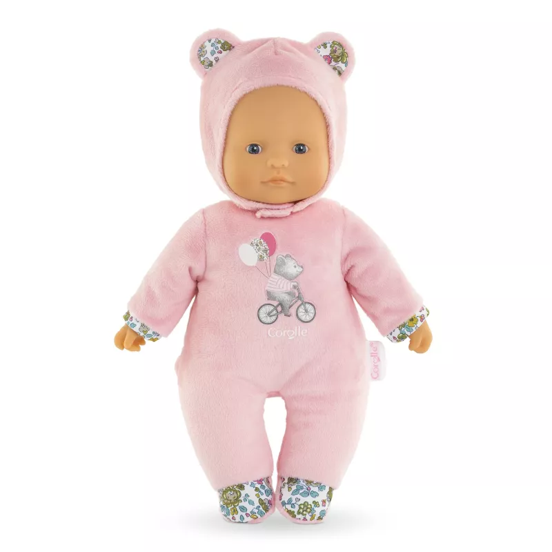 Soft toy bear Simba‑Dickie Corolle Mon Doudou Corolle Sweetheart pink — comfort plush doll
