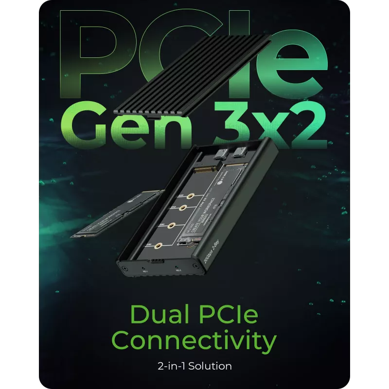 ICY BOX IB-2817M-C32 SSD enclosure Black M.2