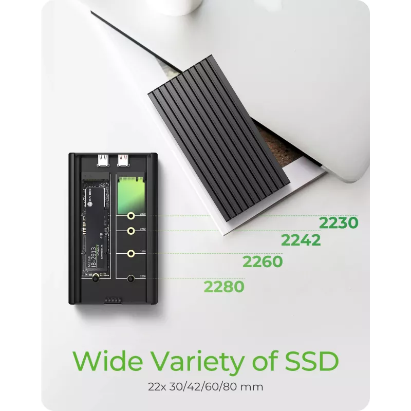 ICY BOX IB-2817M-C32 SSD enclosure Black M.2