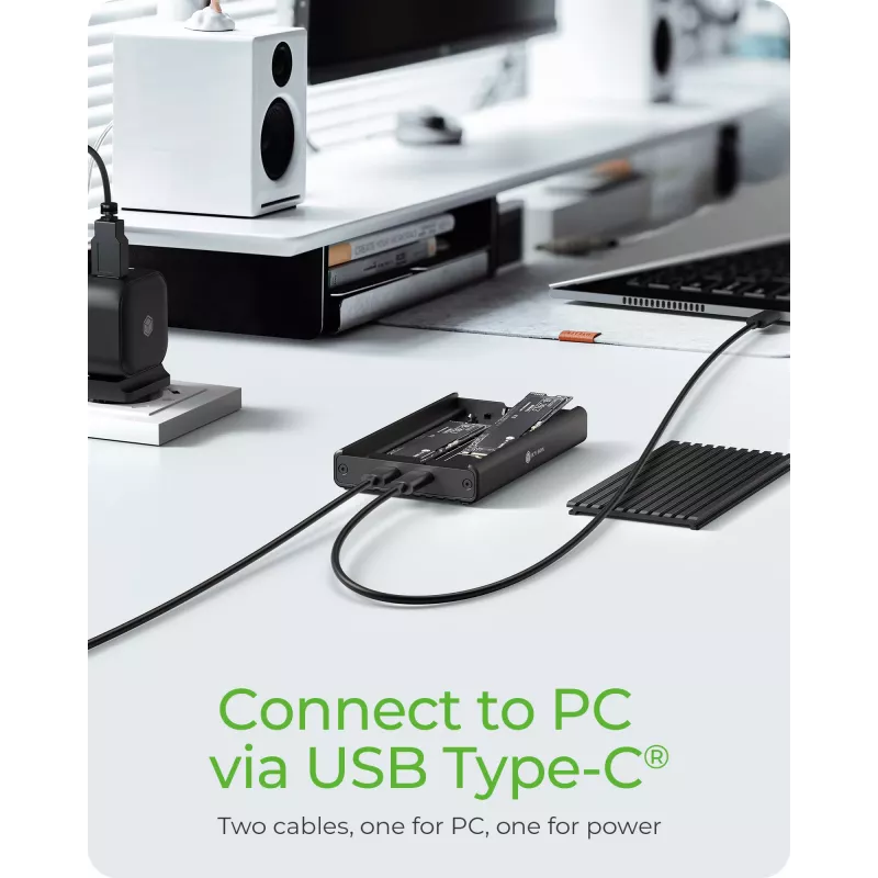 ICY BOX IB-2817M-C32 SSD enclosure Black M.2