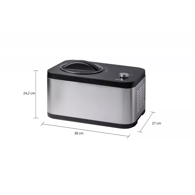 Unold 48826 Eismaschine & Joghurtbereiter EVA Compressor ice cream maker 1.5 L 120 W Black, Stainless steel