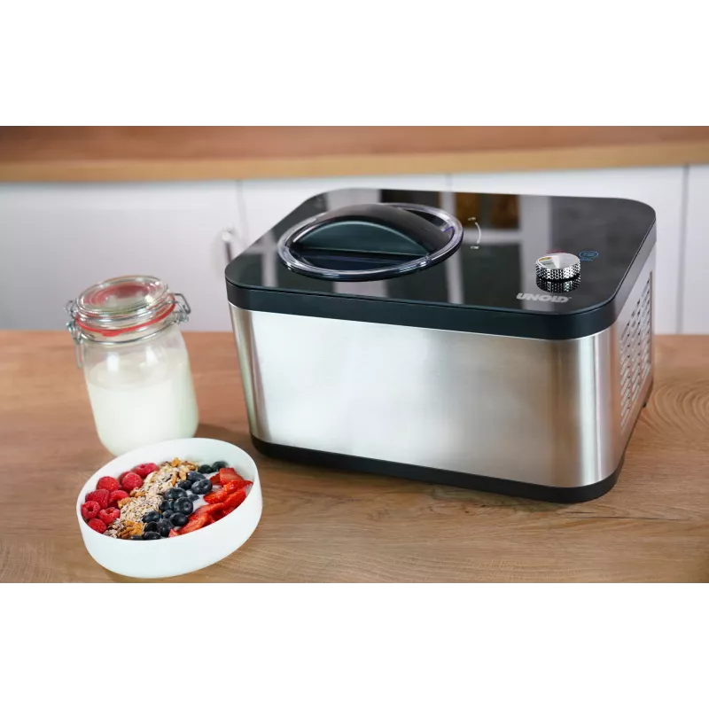 Unold 48826 Eismaschine & Joghurtbereiter EVA Compressor ice cream maker 1.5 L 120 W Black, Stainless steel