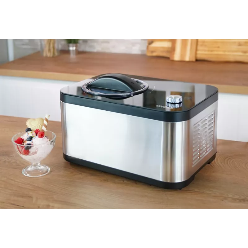 Unold 48826 Eismaschine & Joghurtbereiter EVA Compressor ice cream maker 1.5 L 120 W Black, Stainless steel