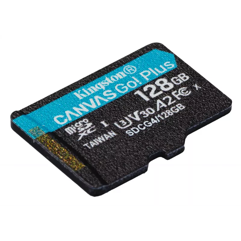 Kingston Technology 128GB microSDXC Canvas Go Plus Gen4 200R A2 U3 Single Pack w/o ADP