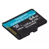 Kingston Technology 64GB microSDXC Canvas Go Plus Gen4 200R A2 U3 Single Pack w/o ADP