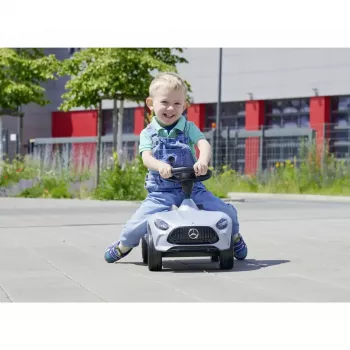 Ride-on car Simba-Dickie BIG Mercedes-AMG GT in silver/black – children's push/pedal vehicle