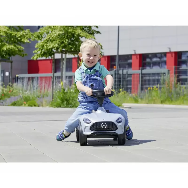Ride-on car Simba-Dickie BIG Mercedes-AMG GT in silver/black – children's push/pedal vehicle