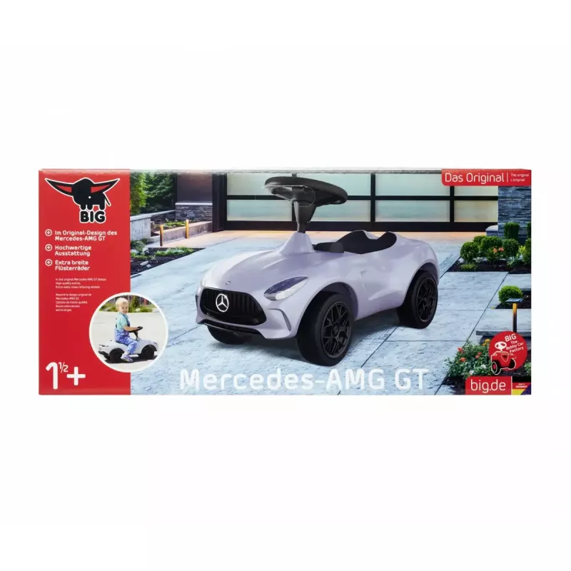 Ride-on car Simba-Dickie BIG Mercedes-AMG GT in silver/black – children's push/pedal vehicle