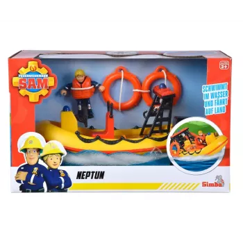 Toy boat Simba-Dickie Fireman Sam Neptune Boat with Figure — play vehicle