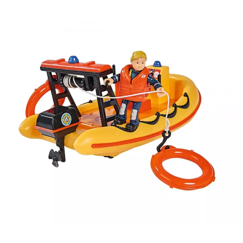 Toy boat Simba-Dickie Fireman Sam Neptune Boat with Figure — play vehicle