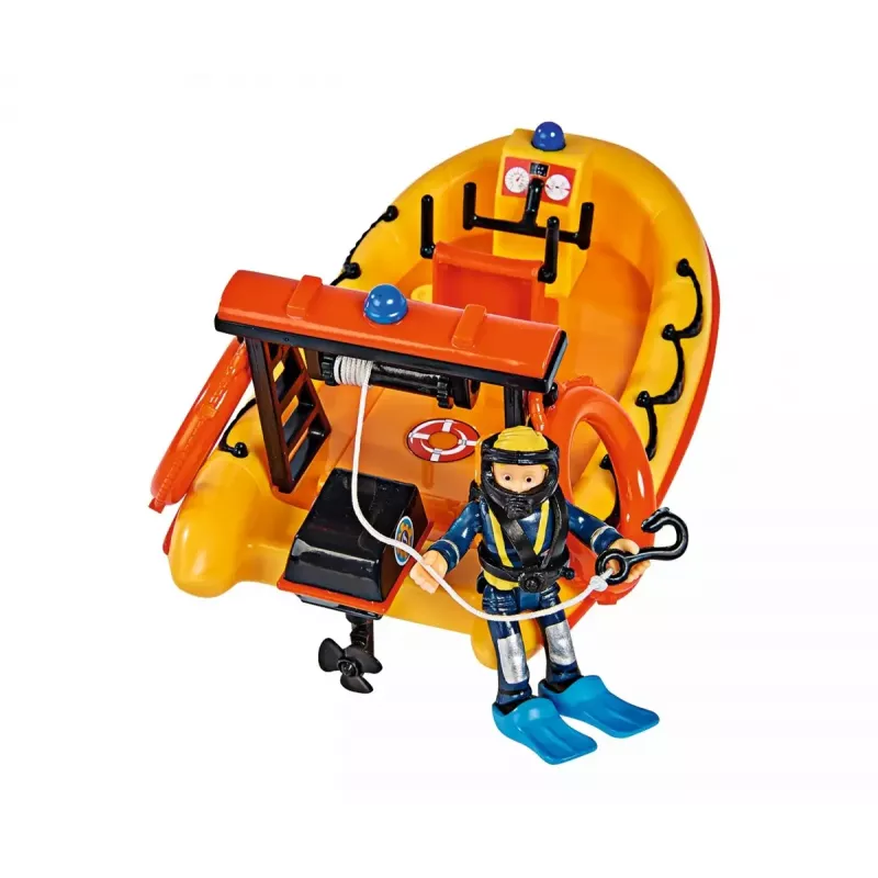 Toy boat Simba-Dickie Fireman Sam Neptune Boat with Figure — play vehicle